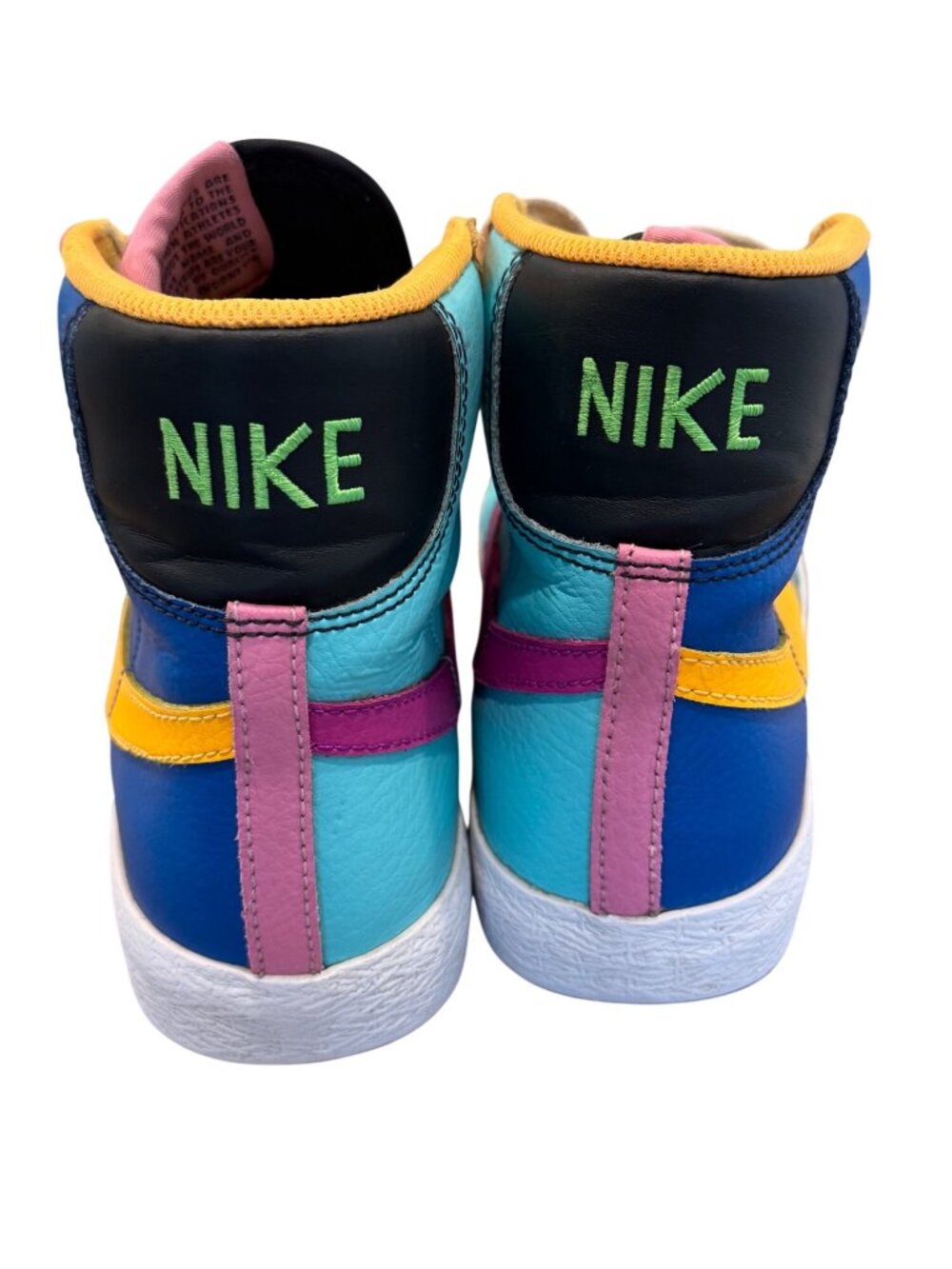 Nike Blazer Mid Multicolor High-Top Sneakers US 6.5Y Vibrant Leather Design - Picture 6 of 9